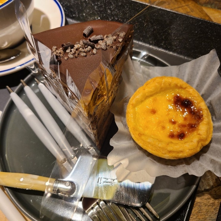  <경남카페> 진주 남강 케이크 에그타르트 디저트 맛집 마망구떼