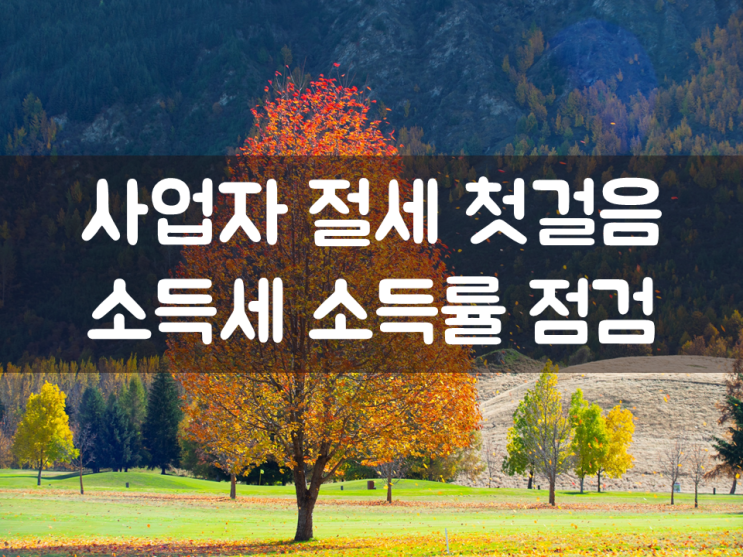  사업자 절세 첫걸음, 소득세 소득률 점검