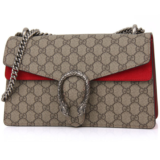  [Gucci]구찌 디오니소스 스몰 베이지+레드 여성 숄더백 400249KHNRN8698