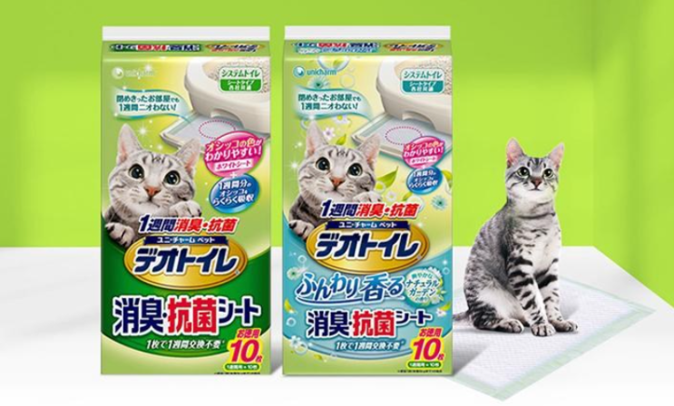  [고양이용품] 유니참 데오토일렛 고양이패드 소취 항균패드 (무향) 10P X 3팩 + 패드4P