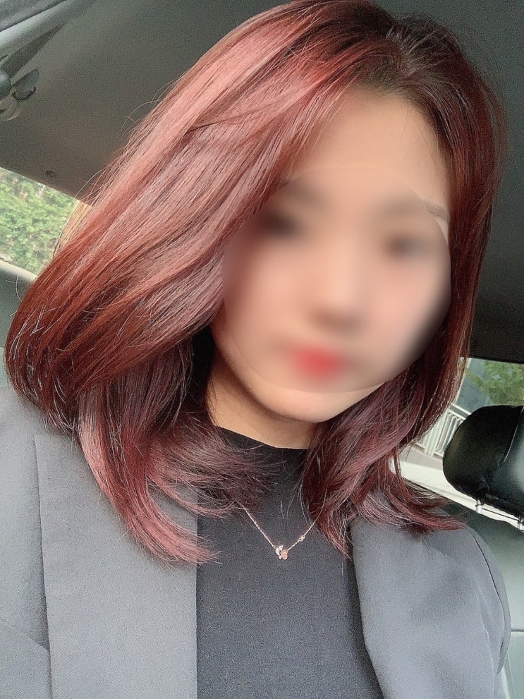  평택 용이동미용실 디앤디헤어 실장님께 받은 레드염색후기
