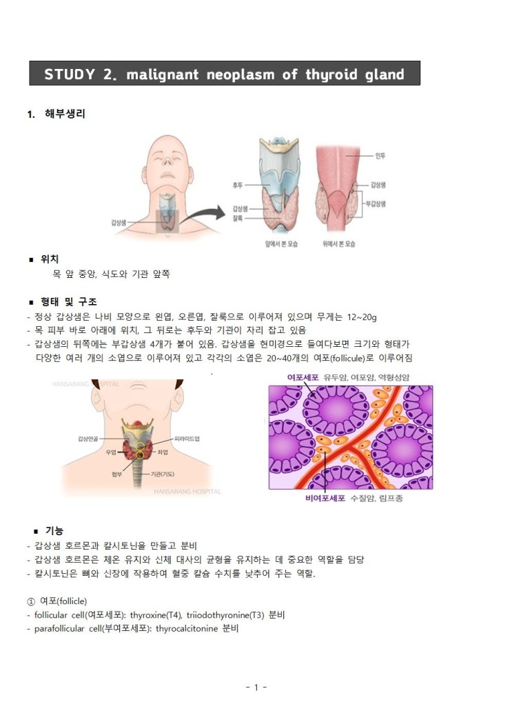 STUDY 2. malignant neoplasm of thyroid gland