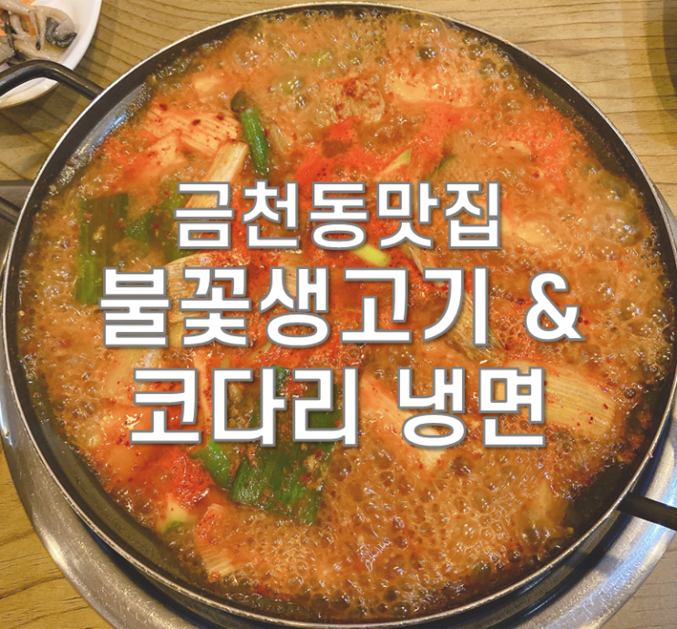 청주 금천광장 맛집]금천동 불꽃생고기 & 코다리냉면 짜글이!