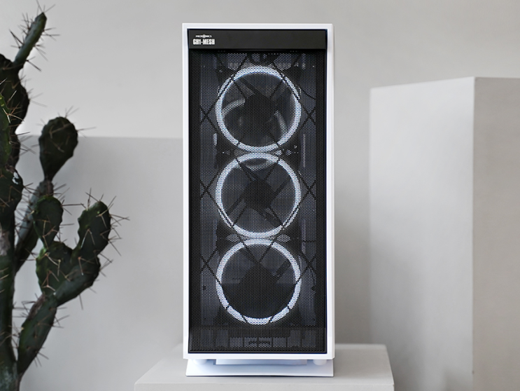 화이트 LED 마이크로닉스 GH1-MESH 강화유리 케이스 솔직 후기 (전면 분리형 메쉬, 샌드위치, NH-D15, 전면 흡기 수냉, 컴퓨터케이스, 메쉬케이스, micronics)