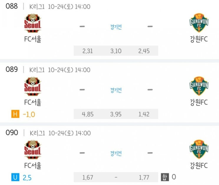 2020.10.24 K리그 프로축구 FC서울 강원FC 2020.10.24 K리그 프로축구 FC서울 강원FC
