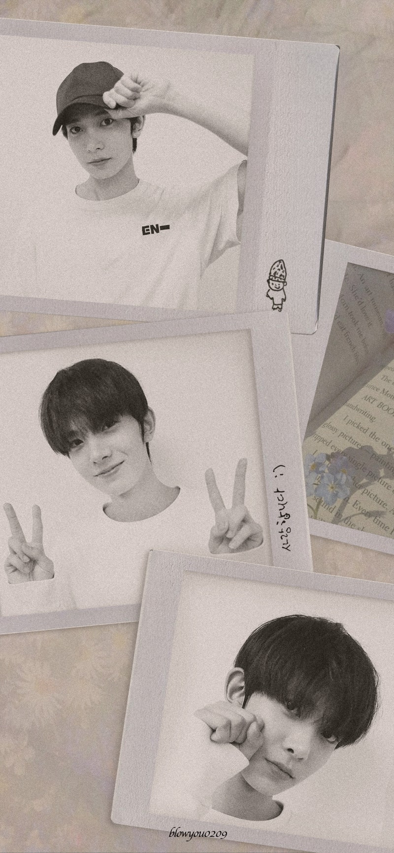 ❤️Wallpaper❤️ ENHYPEN's Aesthetic Polaroid Wallpapers (All Members)