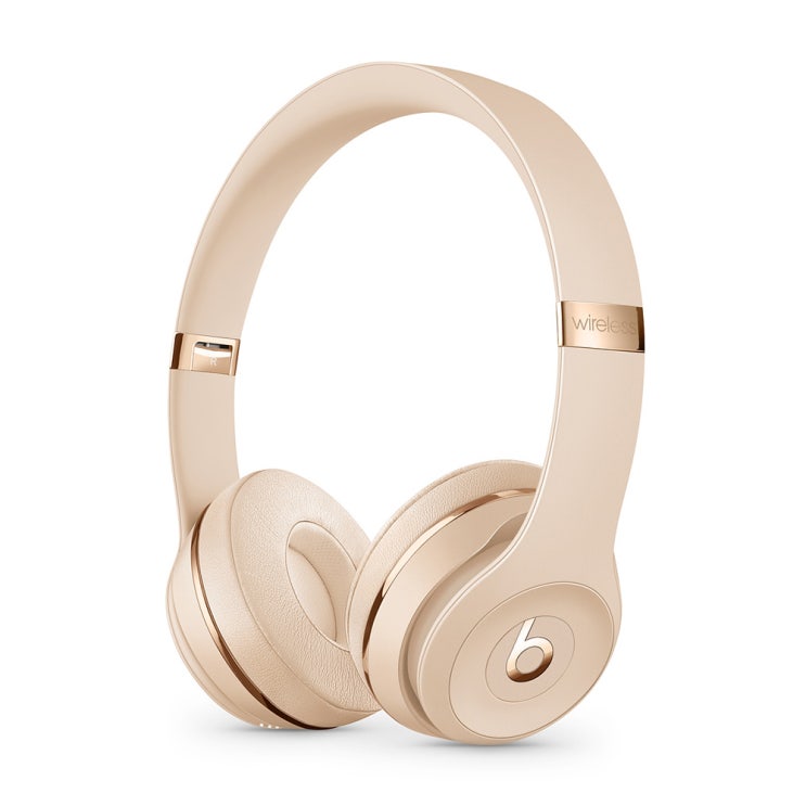  Apple Beats Solo3 무선 헤드폰, 새틴 골드, MX462PA/A
