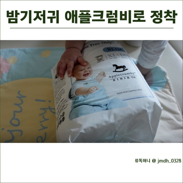 밤기저귀 애플크럼비로 정착 : 발진 NO, 샘걱정 NO, 뽀송 UP