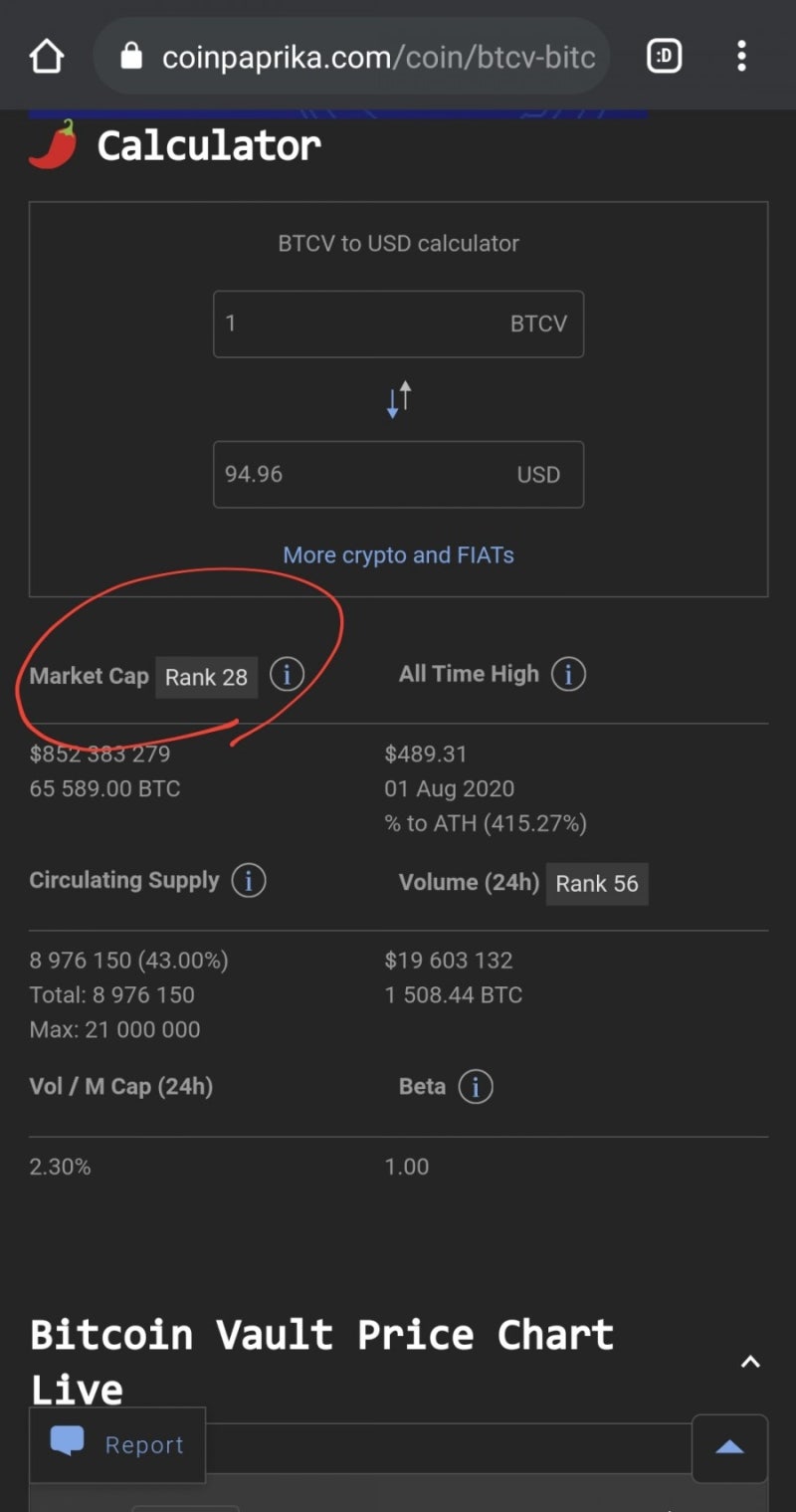 비트코인볼트^^ 코인파프리카에 시가총액 공개! : 네이버 블로그