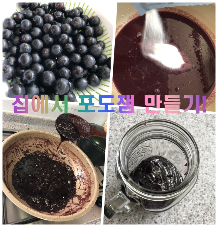  집에서 포도잼 만들기 양이 이렇게 적다니..