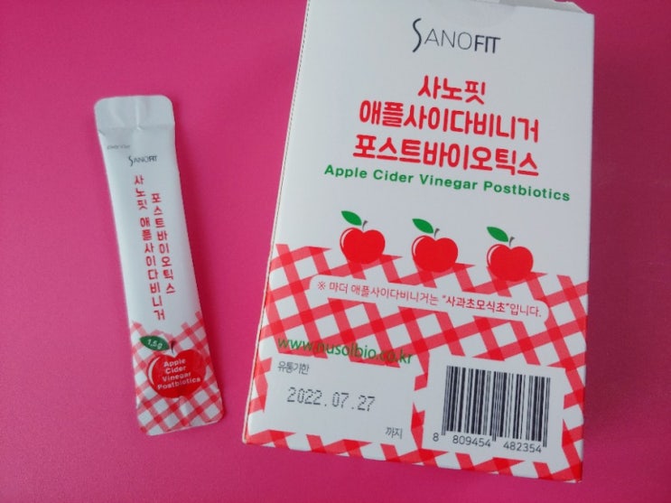 사과초모식초 사노핏 애플사이다비니거 포스트바이오틱스 분말스틱