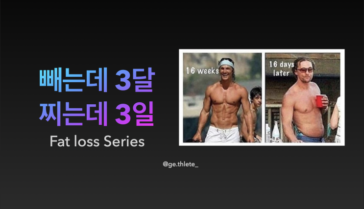  당신이 열심히 다이어트 하고 이틀만에 망가지는 이유
