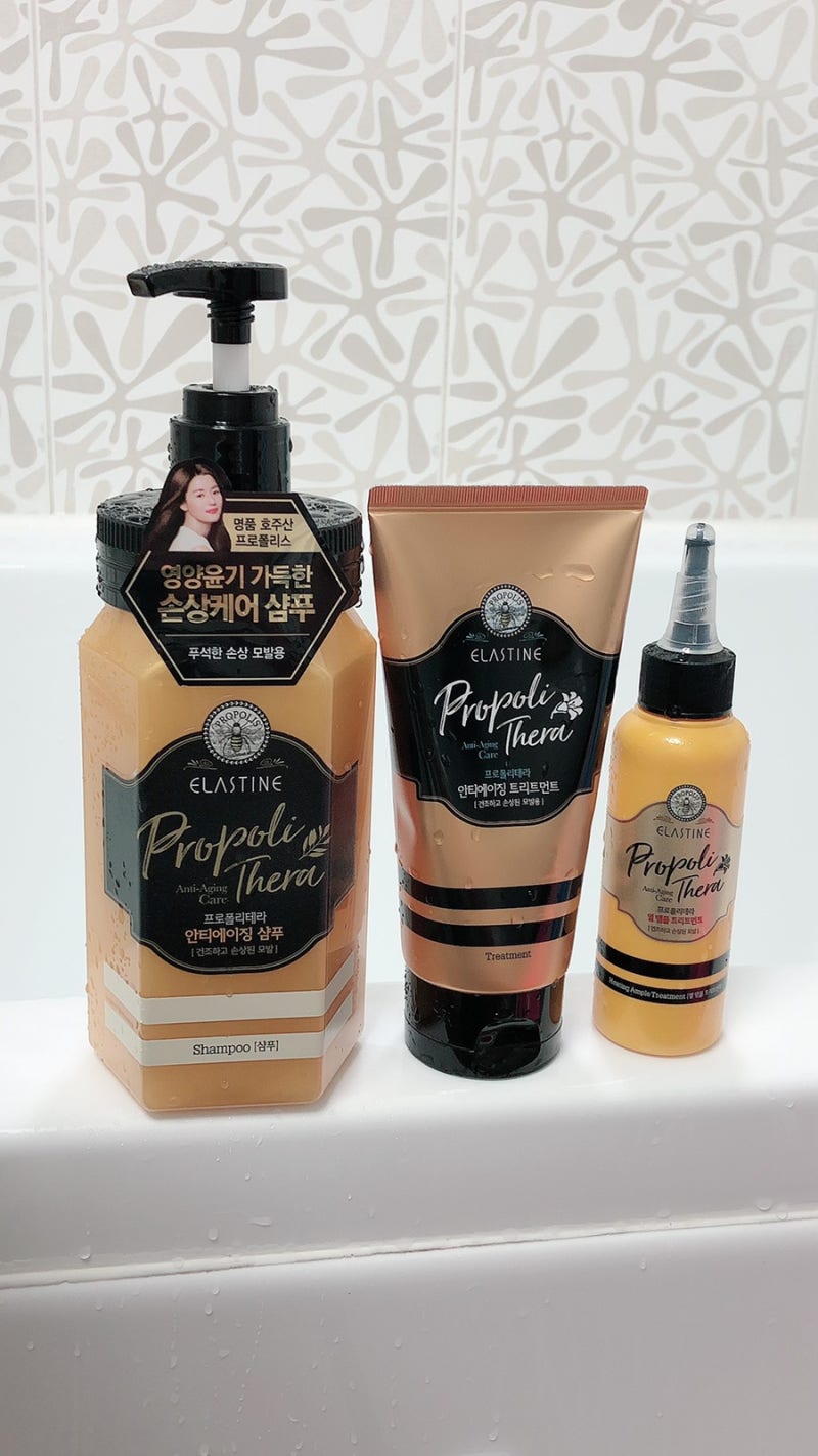 [엘라스틴] 염색 손상모엔 엘라스틴 프로폴리테라 헤어 3종! 찰랑찰랑 물미역 됐어요 :)