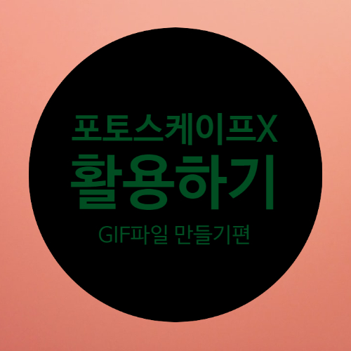  포토스케이프 X 활용 GIF파일 만들기 :: 프로그램 설치부터 완료까지 아주 간단하게