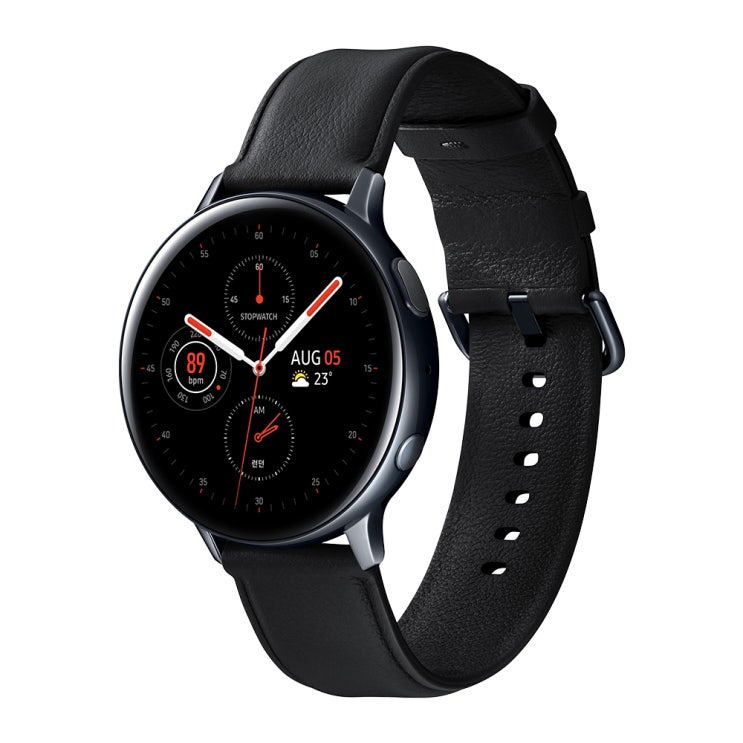  삼성전자 갤럭시워치 액티브2 스테인리스 44mm, SM-R820NSKAKOO, 블랙