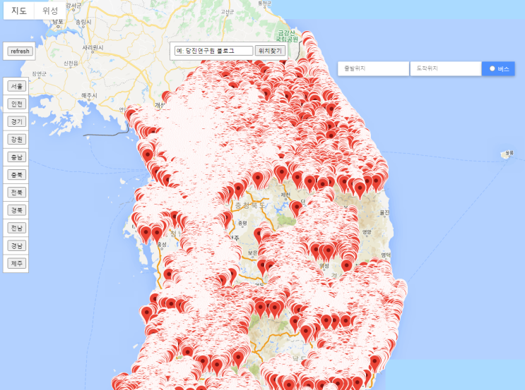  버스정류장 위치정보