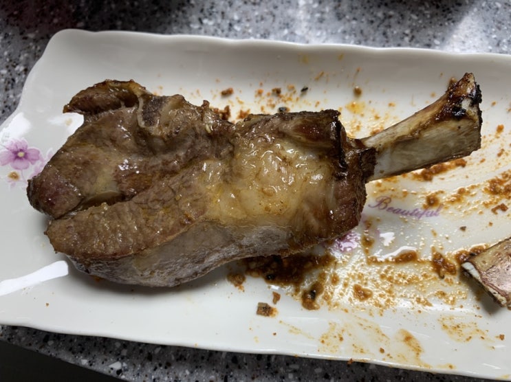  집에서 양갈비 먹기