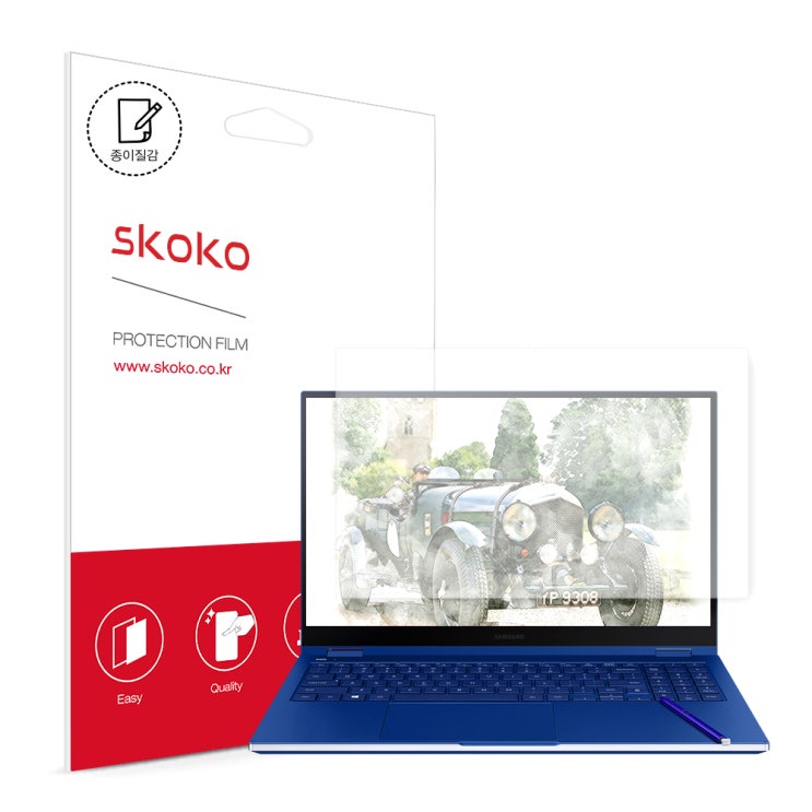  스코코 갤럭시북 플렉스 15 NT950QCT / NT950QCG 종이질감 액정보호필름, 1개