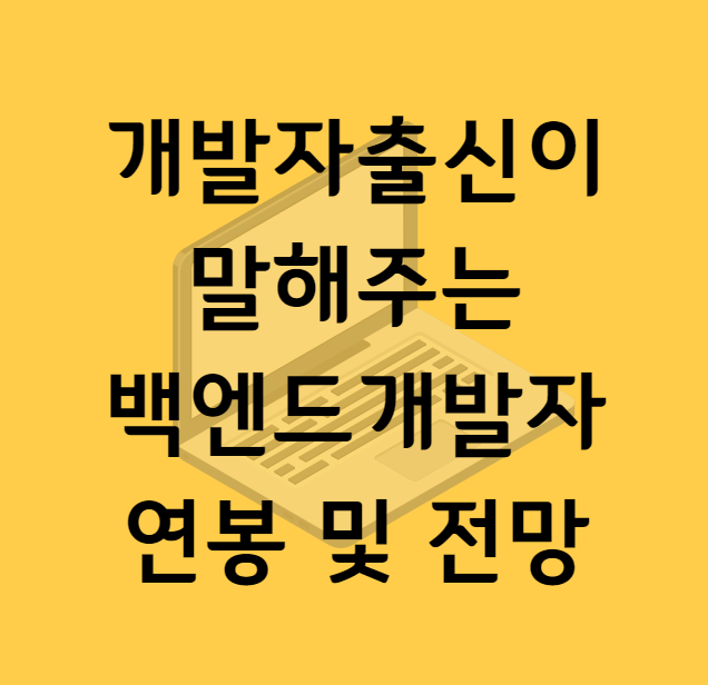  개발자출신이 말해주는 백엔드개발자 연봉 및 전망