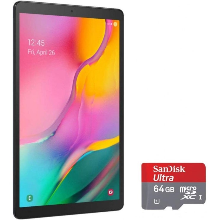  Samsung Galaxy Tab 64GB 메모리 카드가 장착 된 10.1 인치 32GB 검정 (2019 Wi-Fi 전용 2GB RAM 마이, 단일상품, 단일상품