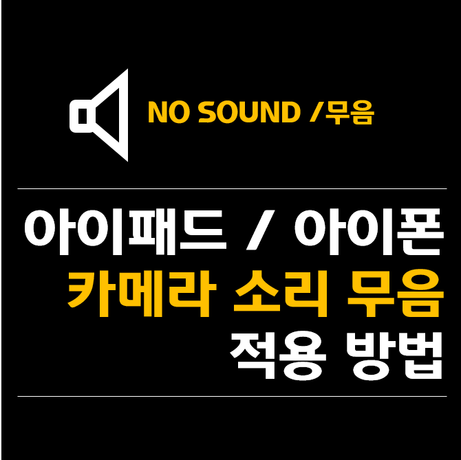 아이패드 카메라 소리 무음 설정