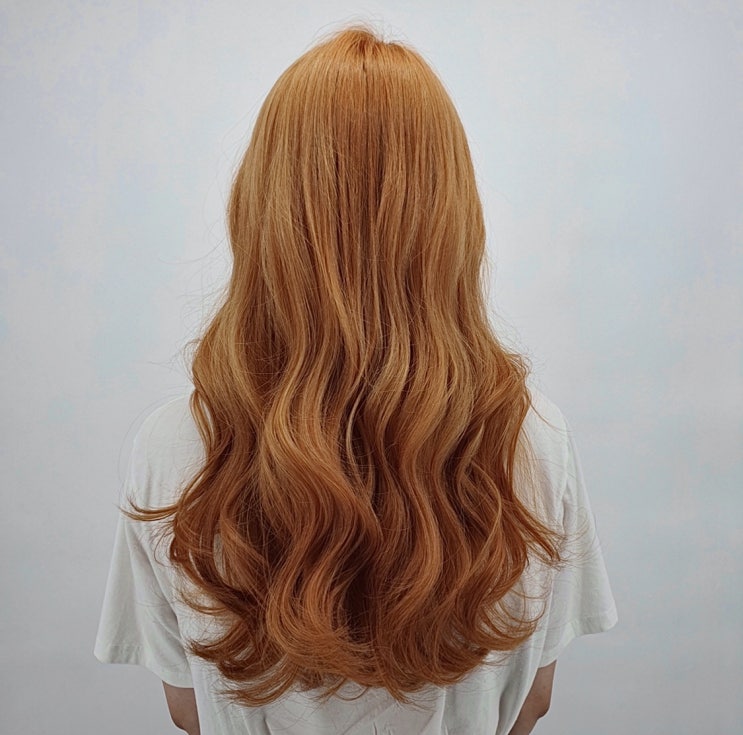  레드오렌지 컬러(부산 수영구 광안리 광안동 미용실) 콘크리트헤어