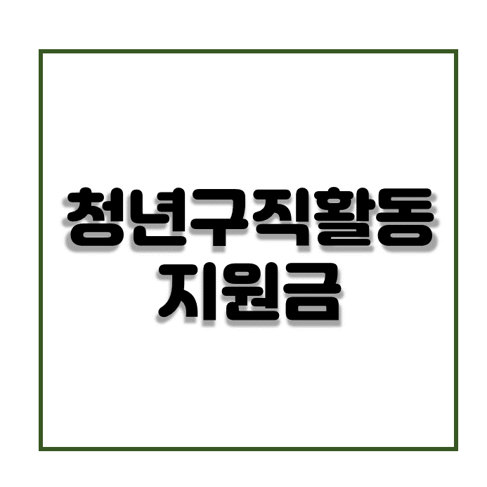  청년 구직 활동지원금