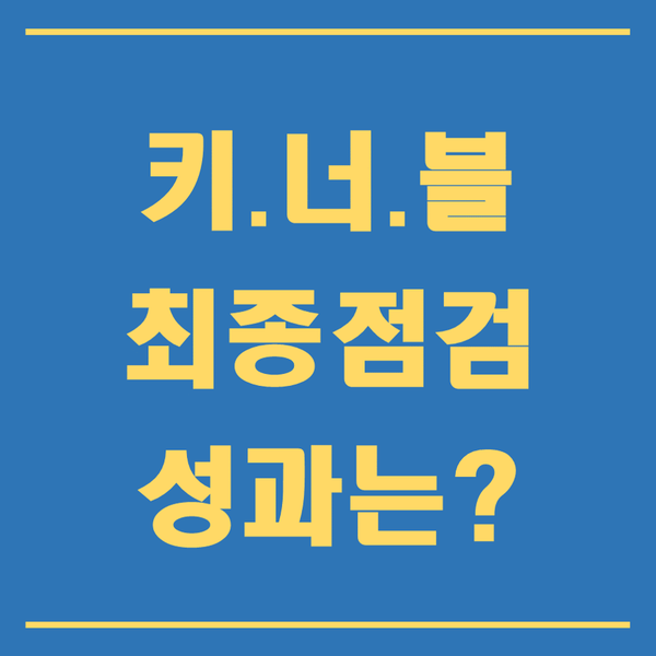  키너블 최종 결과 점검, 블로그차트&블로그 통계 분석