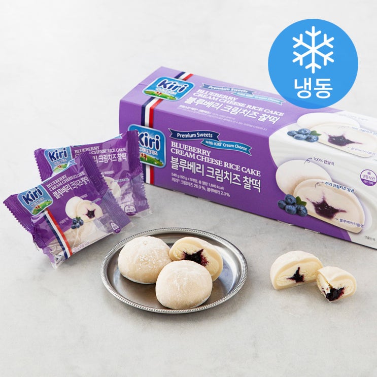  끼리 블루베리 크림치즈 찰떡 (냉동), 60g, 9개입