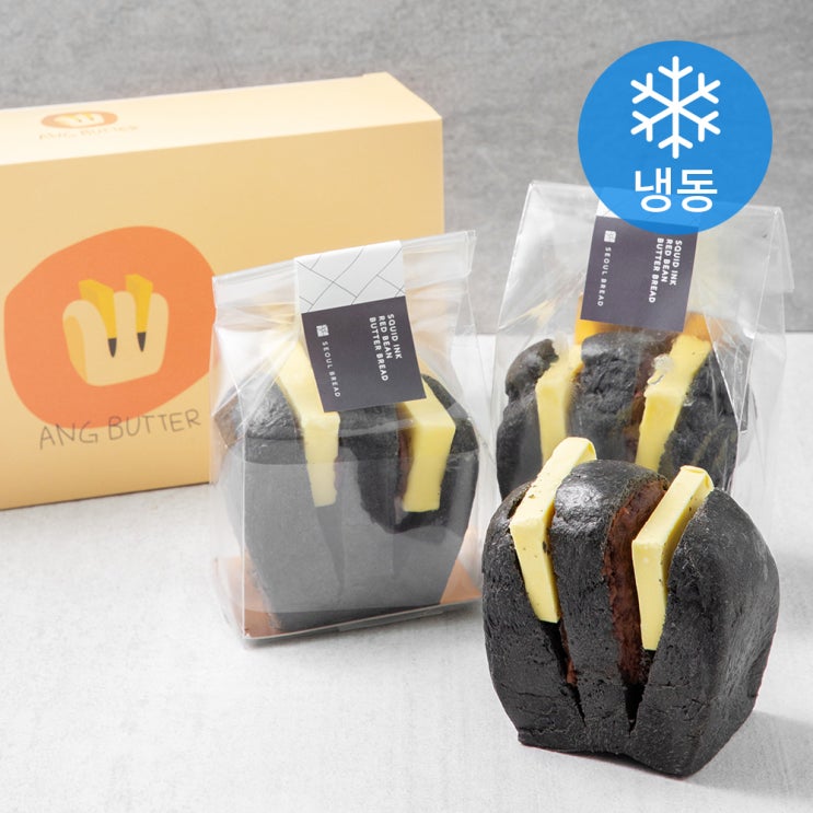  서울커피 먹물 앙버터식빵 (냉동), 120g, 3개