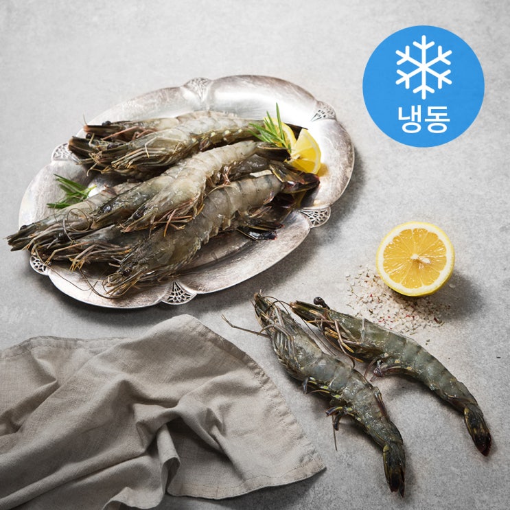  구이용 블랙타이거 새우 (냉동), 500g 내외, 1팩