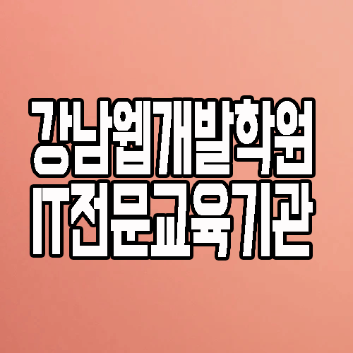  강남웹개발학원 : 자바/파이썬 기초부터 취업까지 한번에