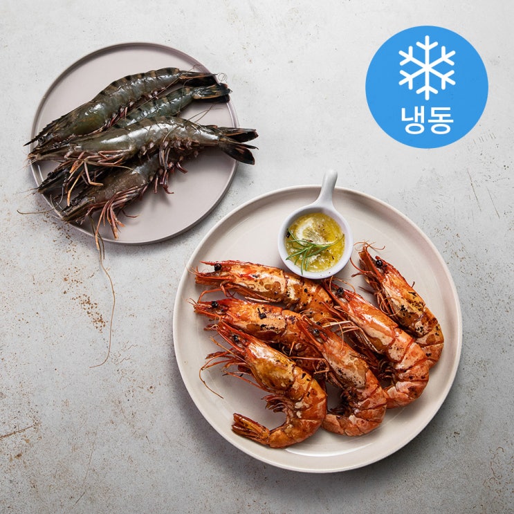  홍다리 얼룩새우(블랙타이거) 8미 (냉동), 500g, 1개