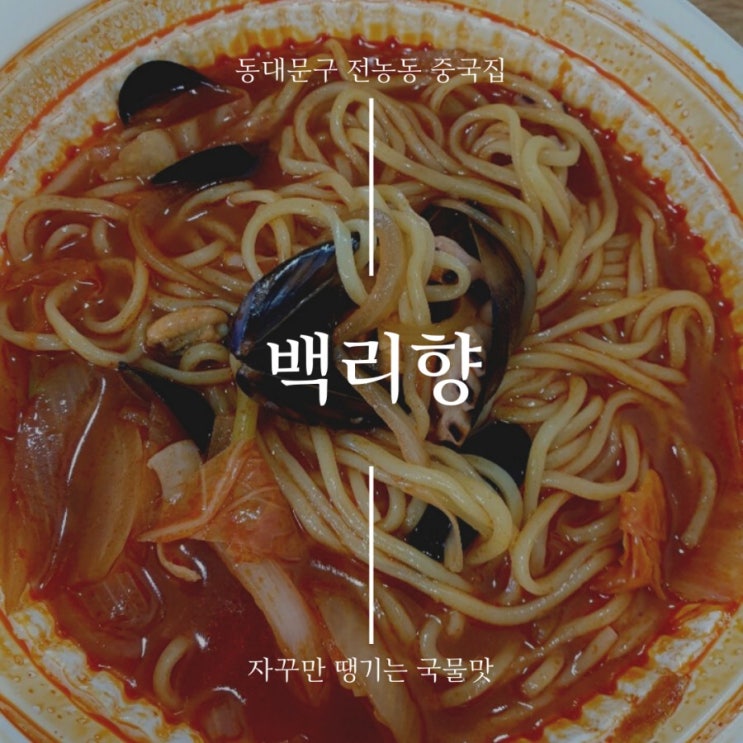 동대문구 전농동 중국집 배달맛집 백리향, 자꾸만 땡기는 짬뽕국물맛