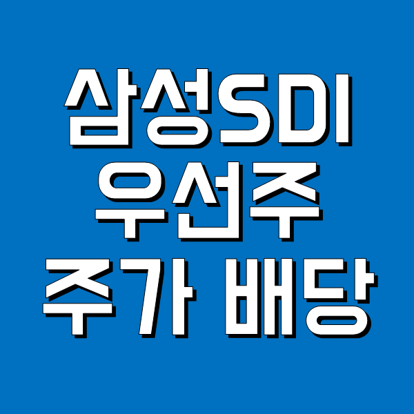 삼성SDI 우선주 주가와 배당 실적