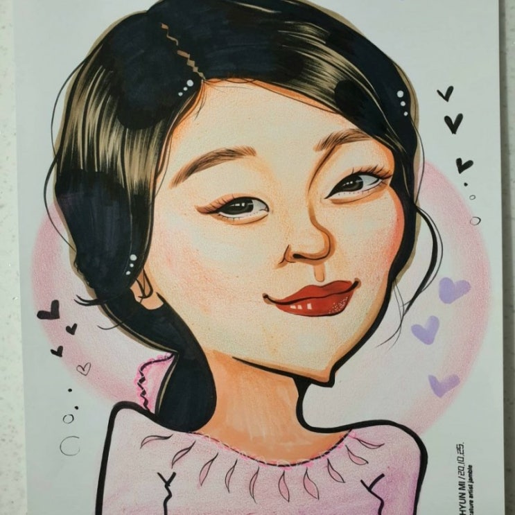  @젬블하이루님의 재능기부 - 쪼기 캐리커쳐