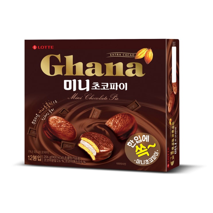  롯데제과 가나 미니초코파이, 204g, 1개