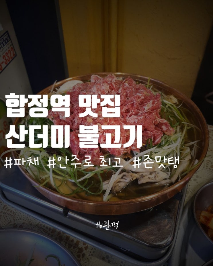  합정역 맛집 산더미 불고기 리얼 후기