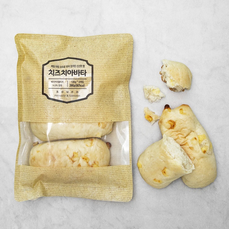  후앙 치즈 치아바타, 130g, 3개