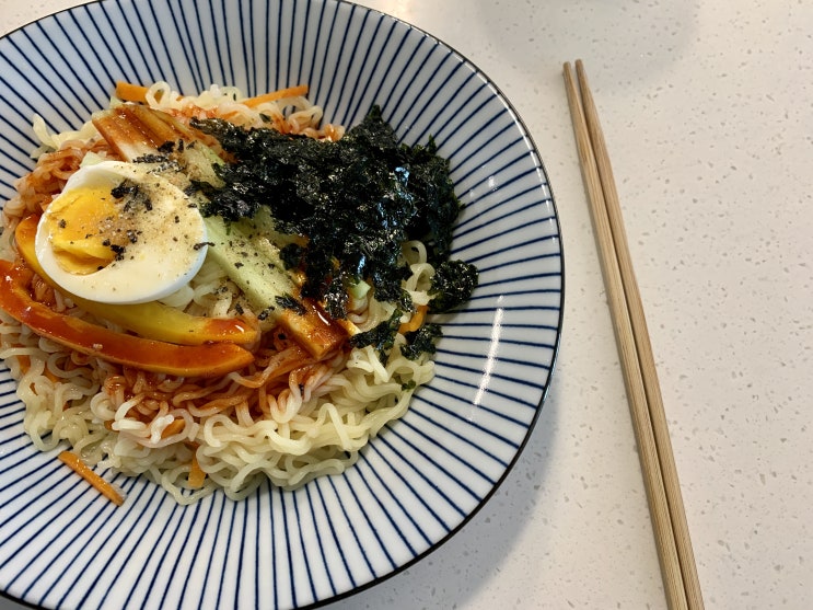  아이들과 비빔면 더 맛있게 먹기(간단레시피)