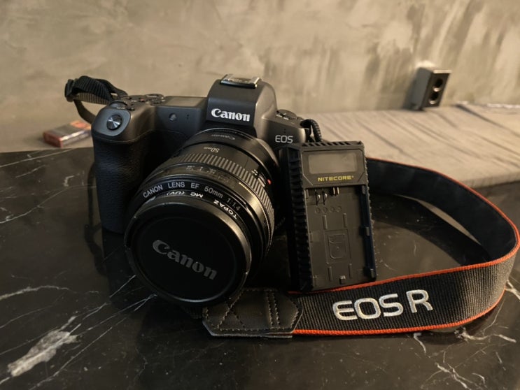  캐논 카메라 EOS R(LP-E6N)배터리 듀얼 충전기, 나이트코어 UCN3 보조배터리로 충전 가능