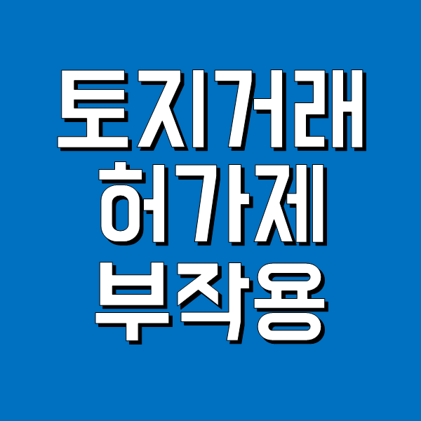  토지거래허가제로 인한 부작용 속출