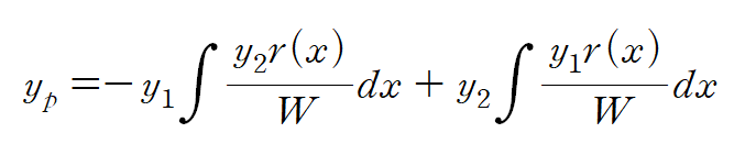 2.10-1 Nonhomogeneous ODEs : 매개변수법(Method of Variation of Parameters)