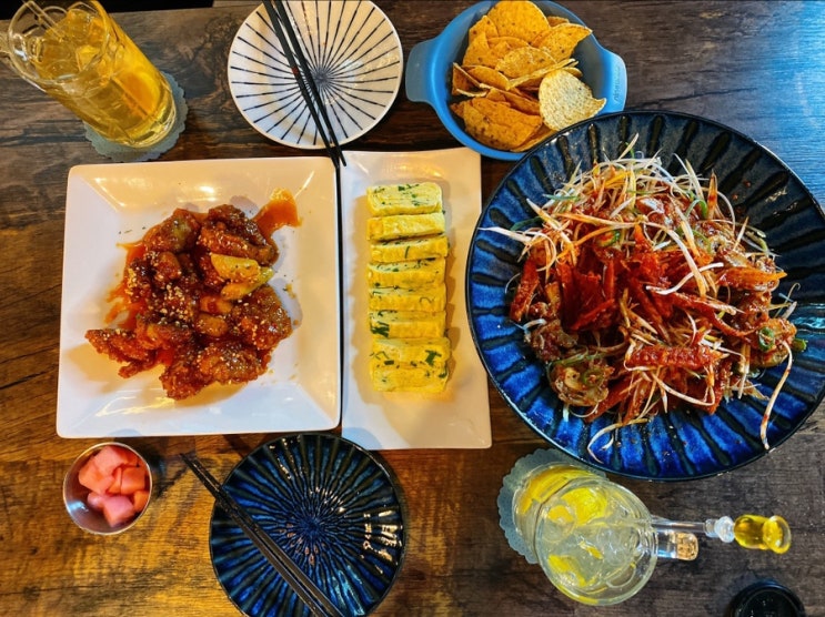  [길동 술집]허하영의 강정골, 맛있는 닭강정에 하이볼 골뱅이무침과 소주,굽은다리역 술집