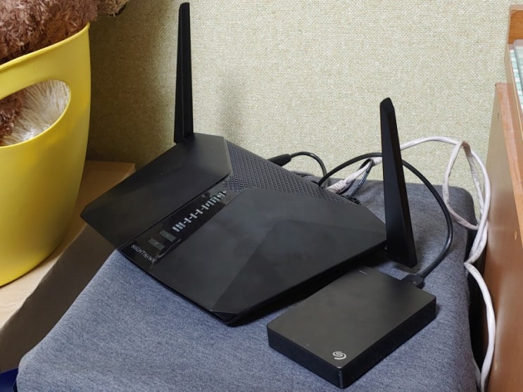 Wi-Fi 6 지원 와이파이 공유기 넷기어 RAX40 개봉 및 네트워크 드라이브 사용기