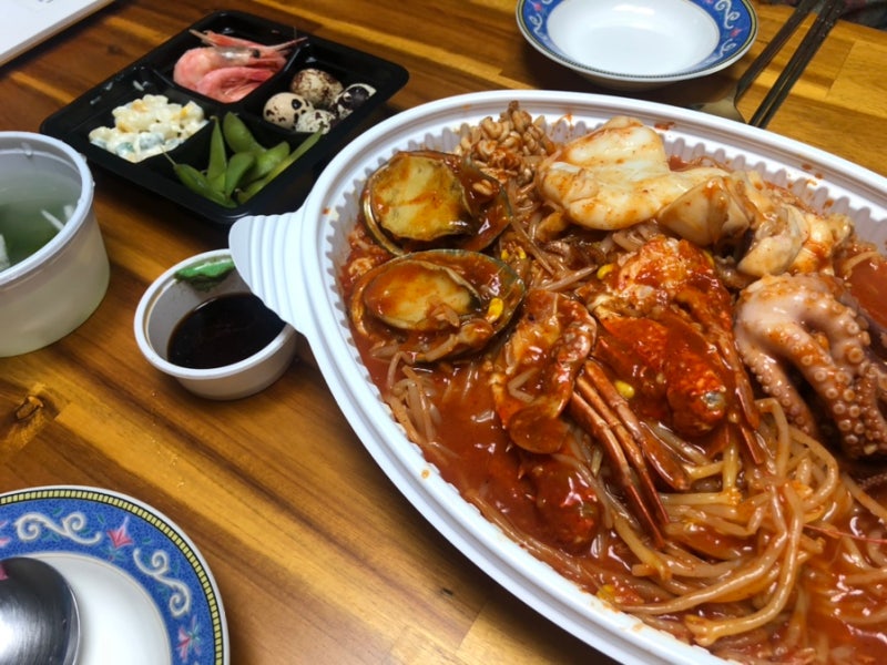 양산 / 경원해물찜 (배달) - 해물찜 중 최고!! 매장 볶음밥 재현하기