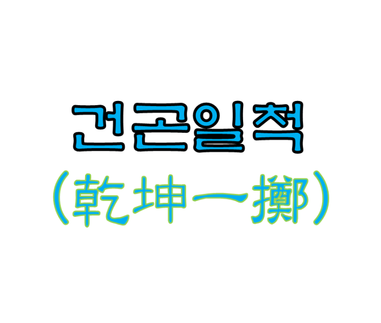  건곤일척 : 흥망을 걸고 권력을 다하여 마지막으로 승부를 겨룸