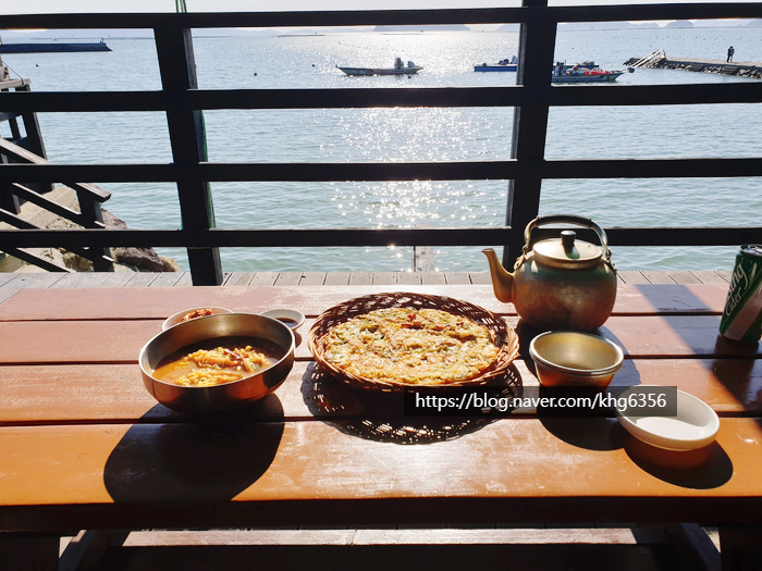  완도 밥집 청해포구 촬영장 휴게소 뷰맛집이에요