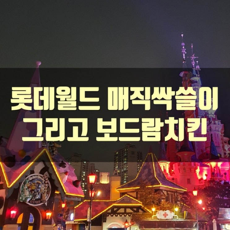  롯데월드 매직싹쓸이 그리고 보드람치킨