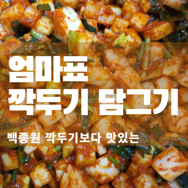  백종원 깍두기보다 맛있는! 엄마표 깍두기 담그기